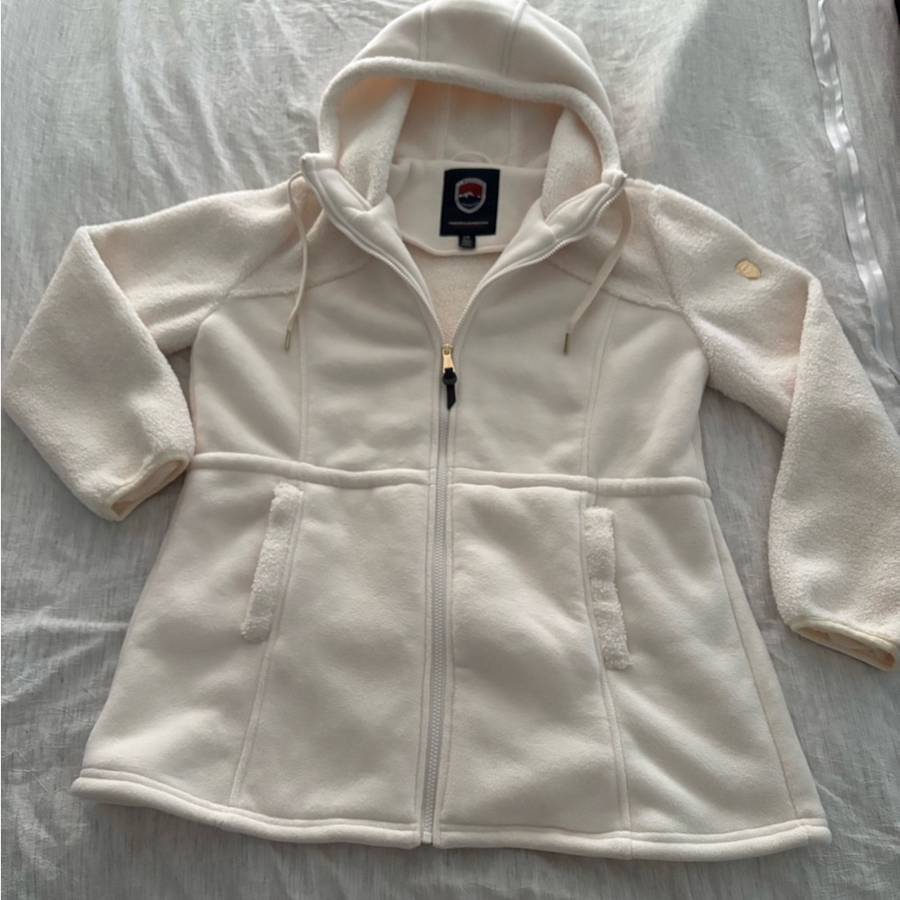 NWOT 1 Madison Expedition Ladies Teddy Full Zip Jacket Size L Ivory